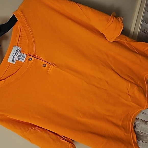 ❤️Orange Short Sleeved Shirt #C8 - Picture 1 of 3